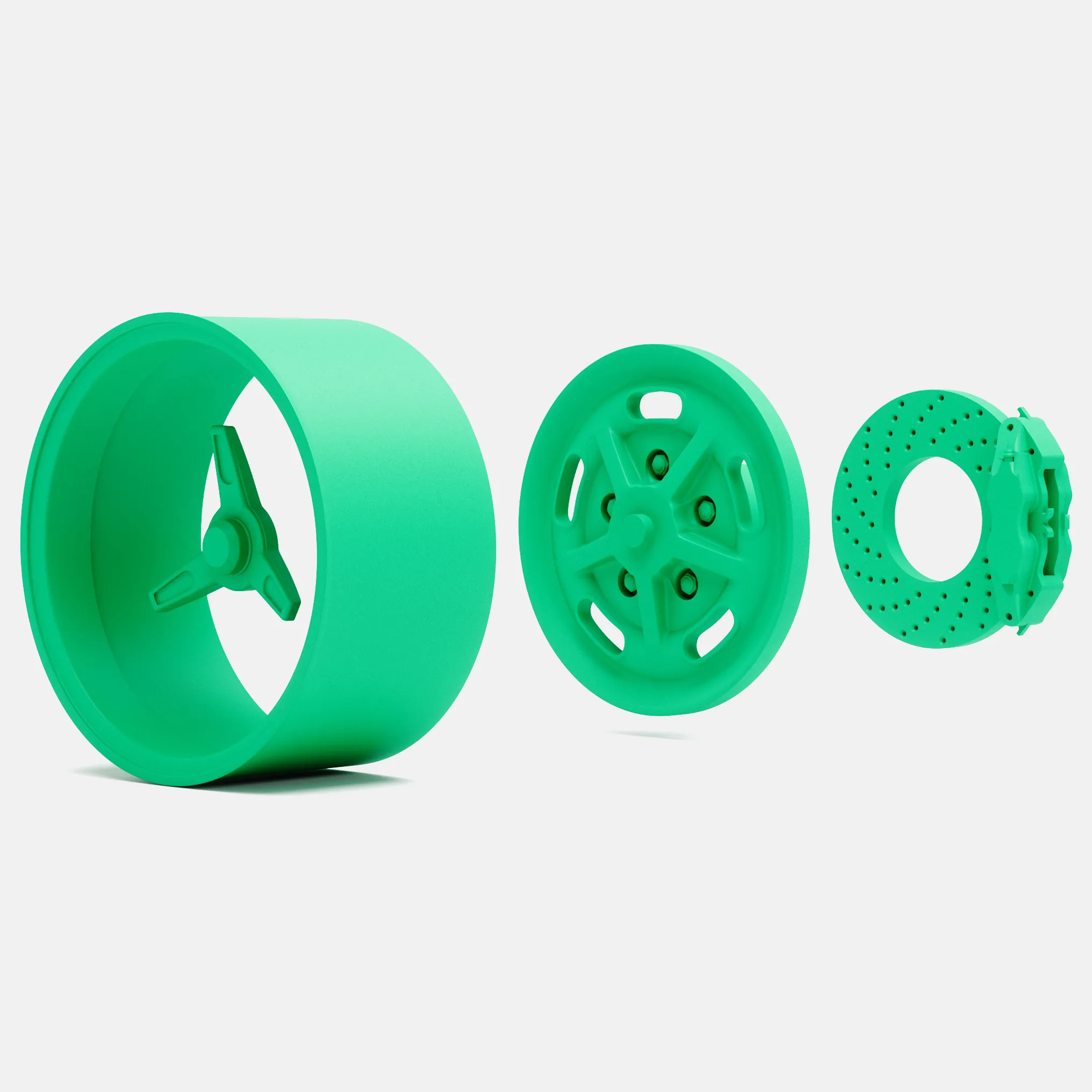 1/24 Scale, 15x8 Kidney Bean Wheel and Brake