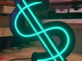Lámpara de neón de dólar-2