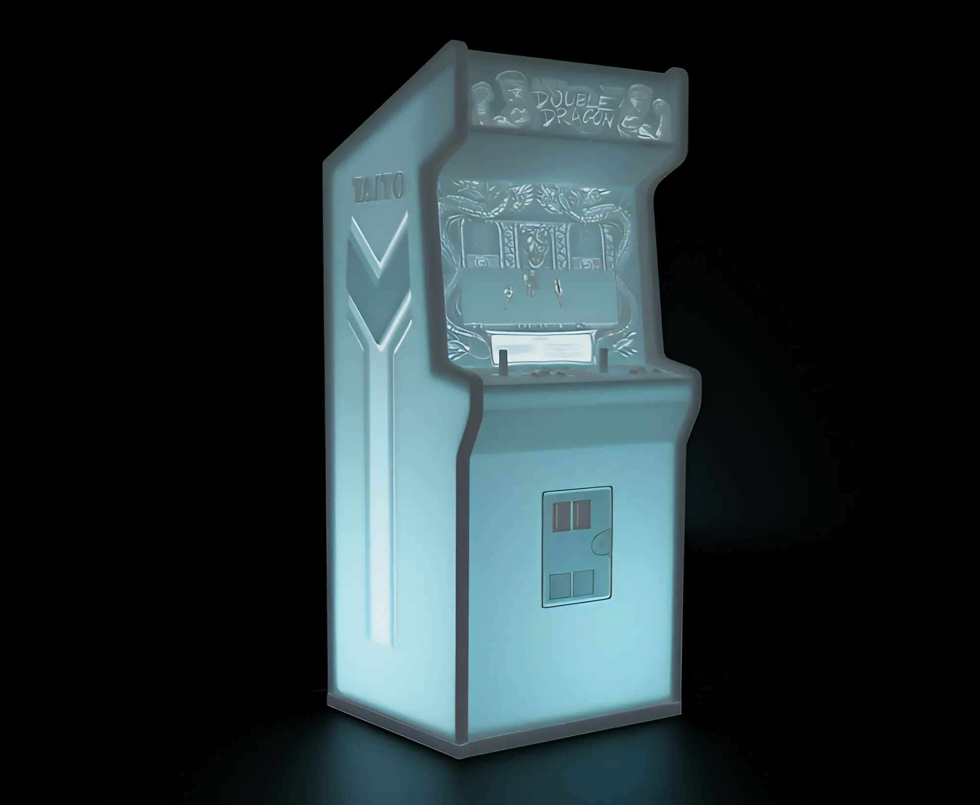 Double Dragon Arcade Cabinet with Lithophane