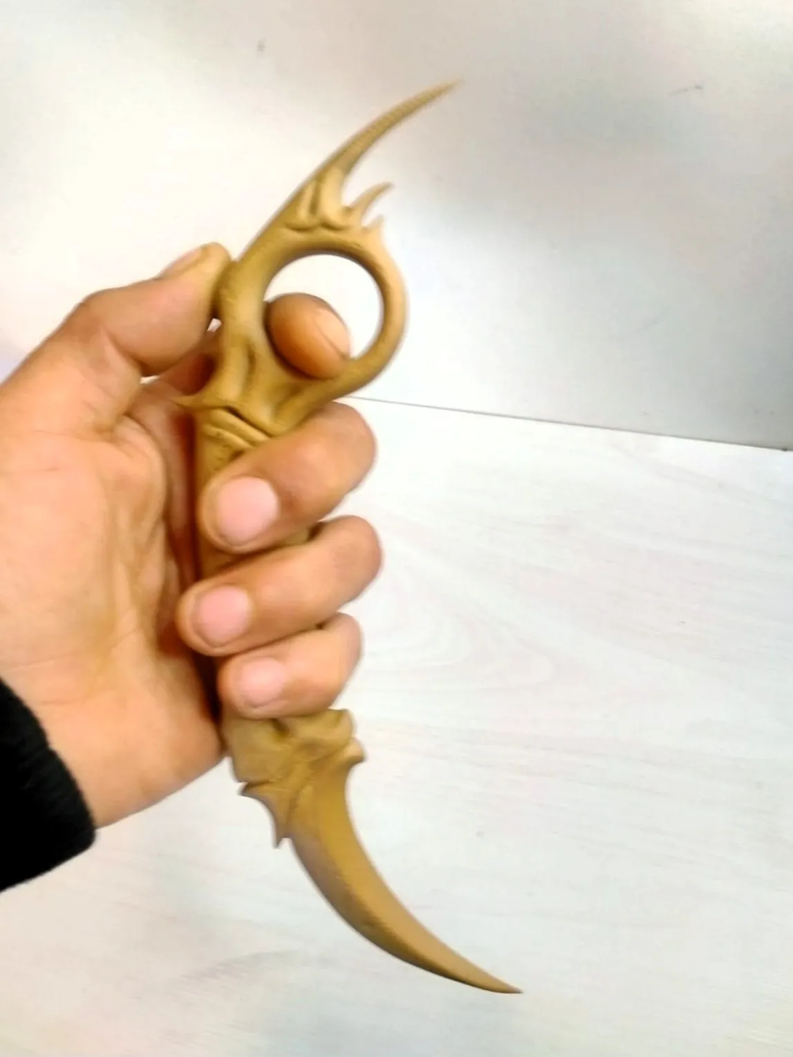 Daga Ritual Colmillo de Hueso STL/3MF – Cuchillo Fantasía-3