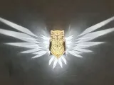Geometric Owl Wall Lamp - Shadow Projection 3D Print-0