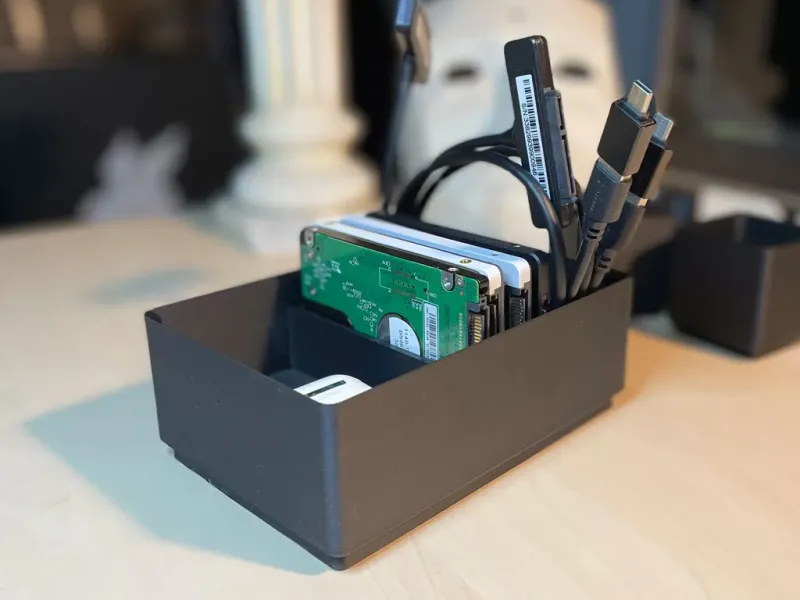 Compact Desk Organizer for SSDs and Accessories