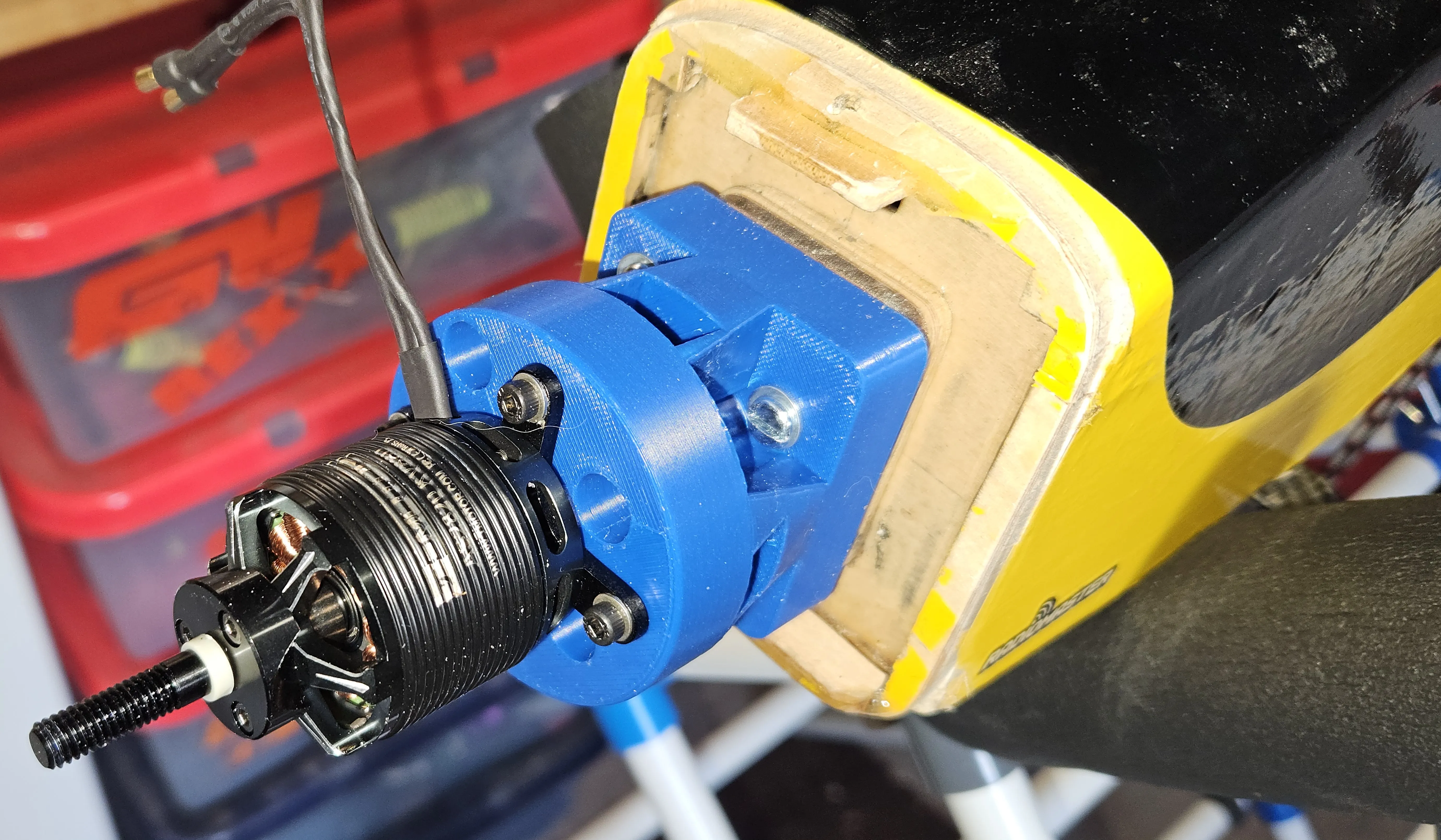 Motor mount for Wot 4 Mk 3 RC aeroplane electric conversion