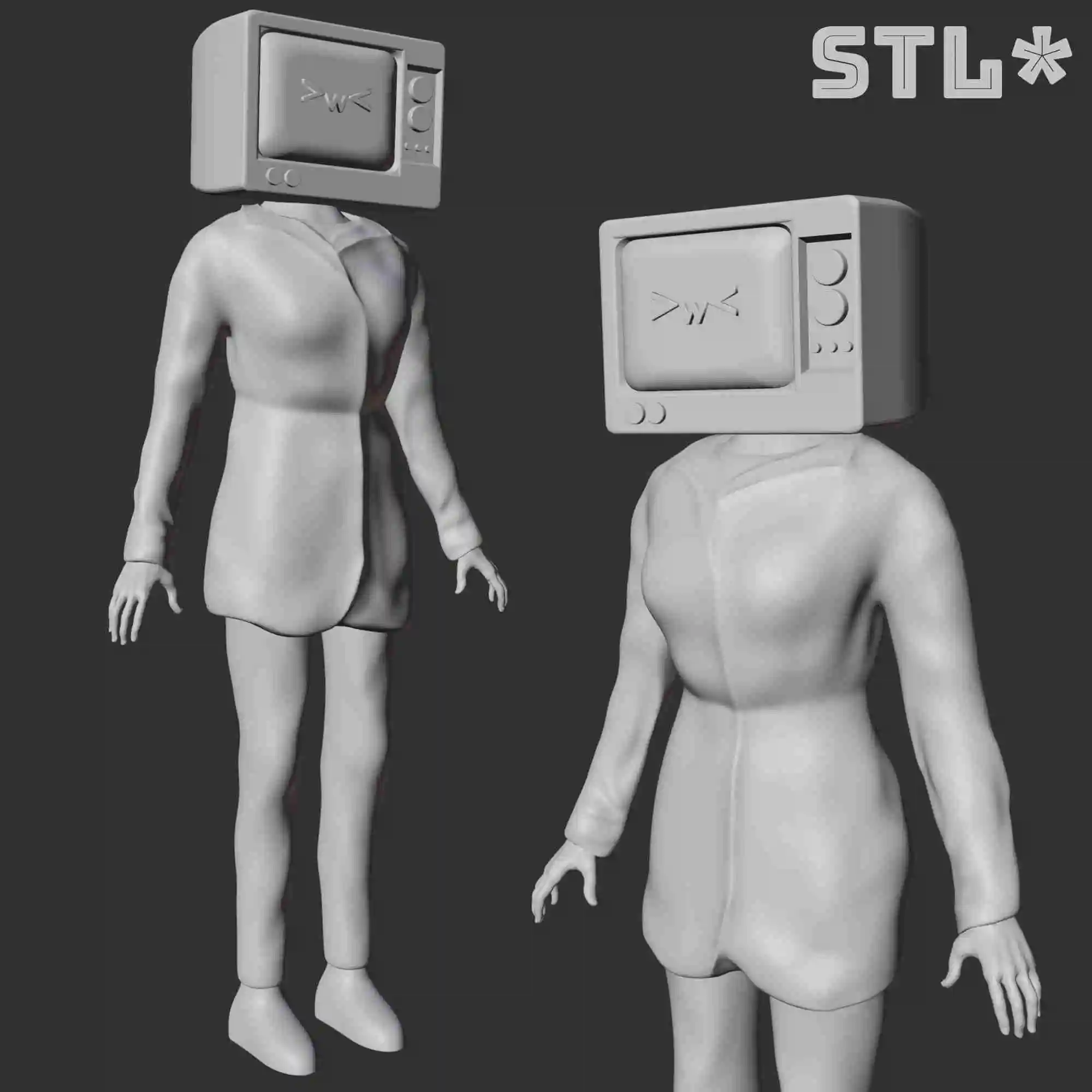 Siren Head STL standing