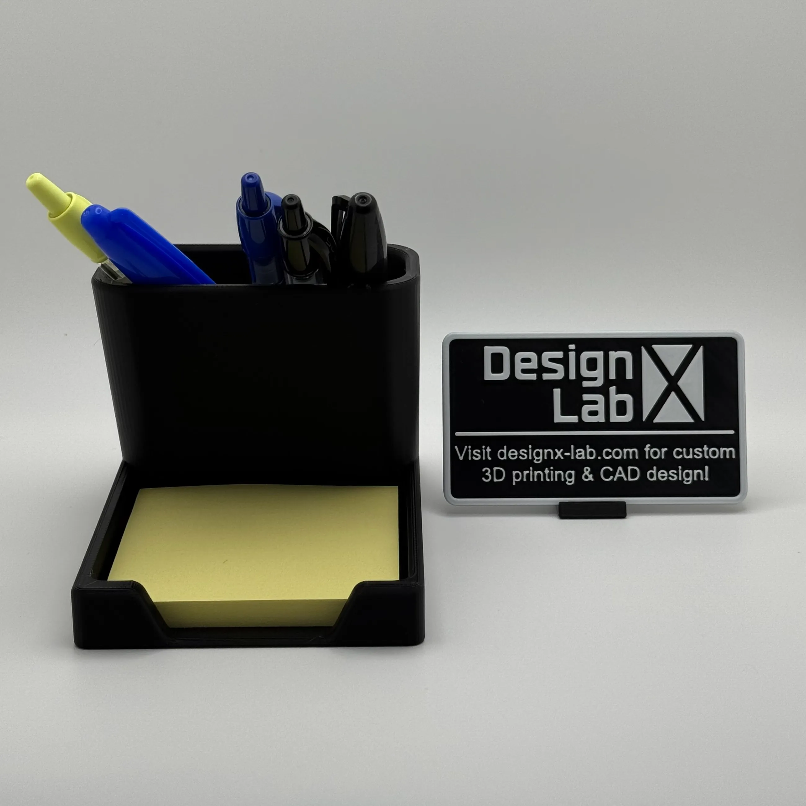 Slanted Pen and Sticky Note Holder - (designx-lab.com)