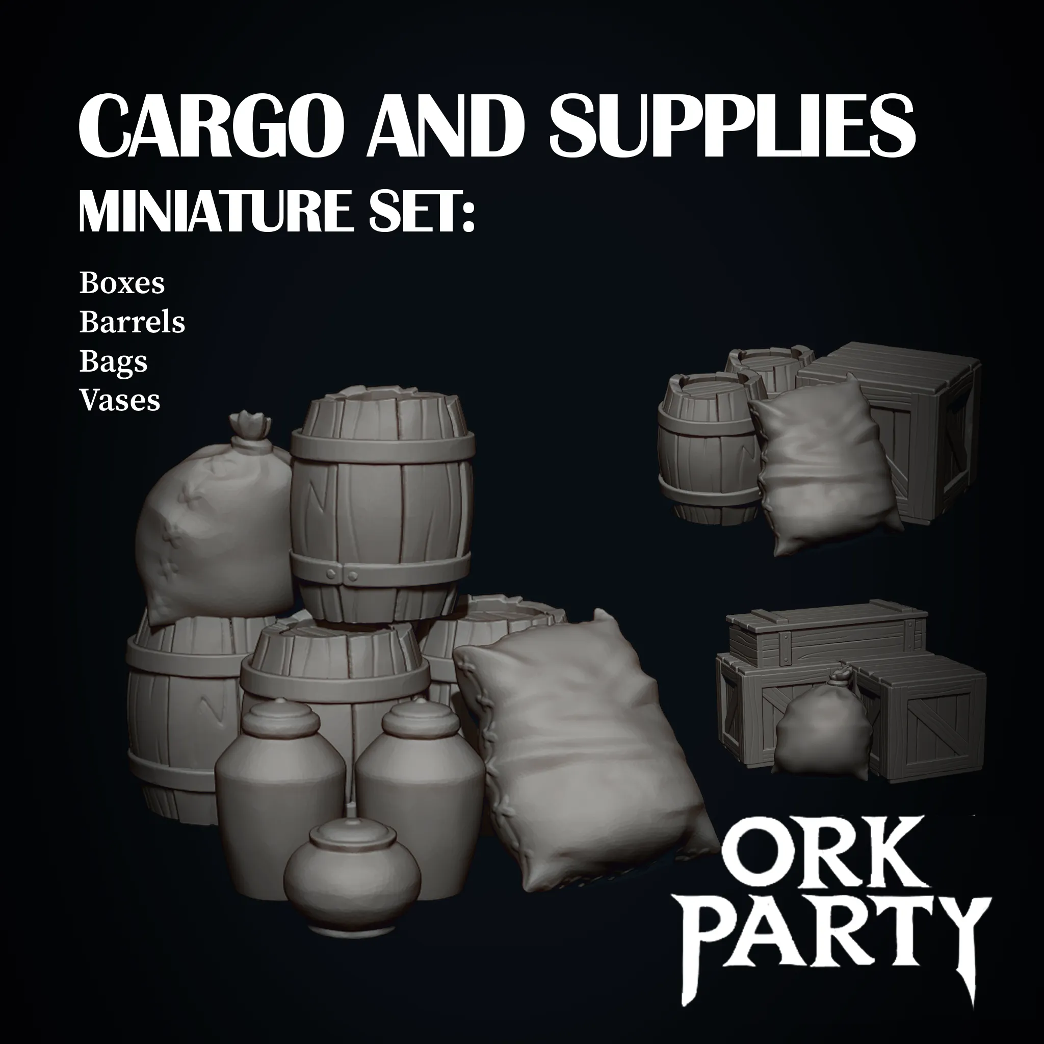 Cargo and Supplies Miniature Set
