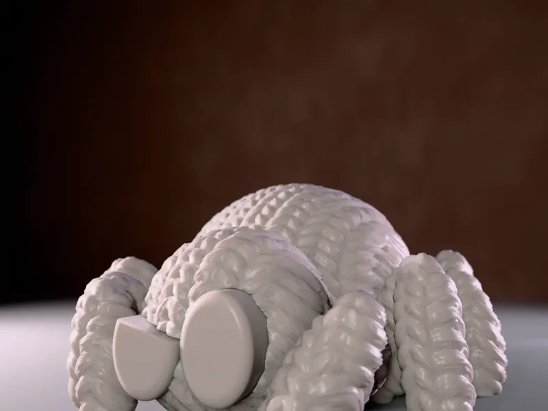 Knitted Spider – Cozy & Detailed 3D Model