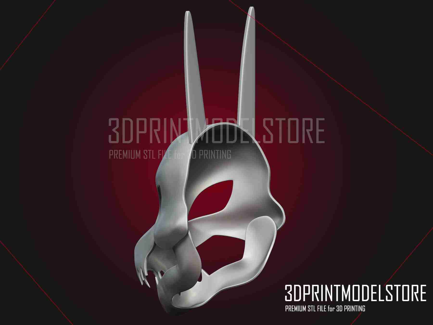 Neon White Game Cosplay Mask 3D Print Model File STL 