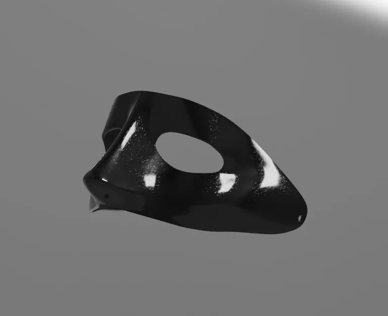 Phantom Masker Zwart - Minimalistisch 3D-model
