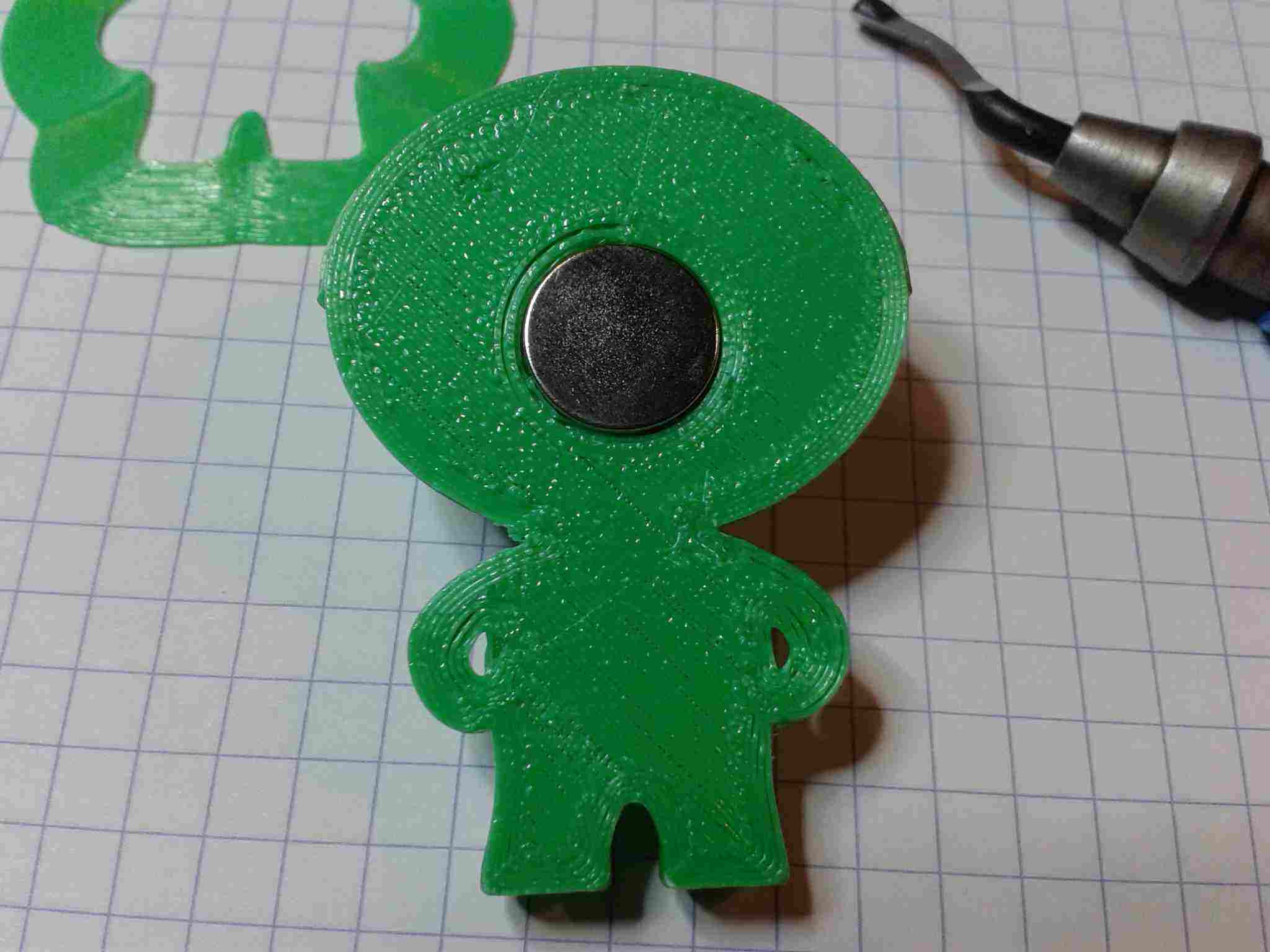 Fridge magnet Cuva (Creality Mascot) remix (neodim Ø12x1mm)