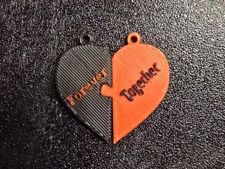 Heart Puzzle Keychain - Forever Together