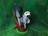 African Grey Pencil Holder-1