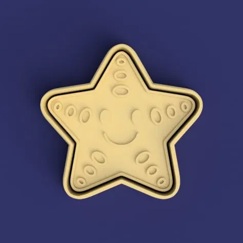 cortante + estampa estrella de mar / starfish cutter + stamp