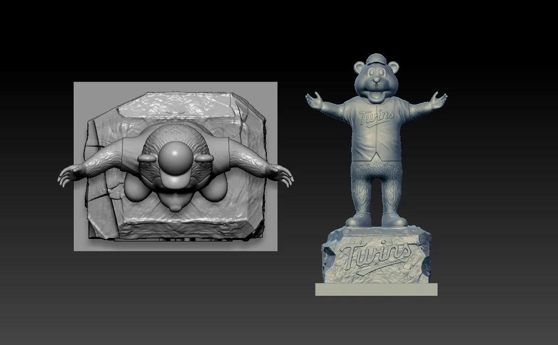 MLB - ESTATUA DE LA MASCOTA DE LOS MINNESOTA TWINS - IMPRESIÓN 3D