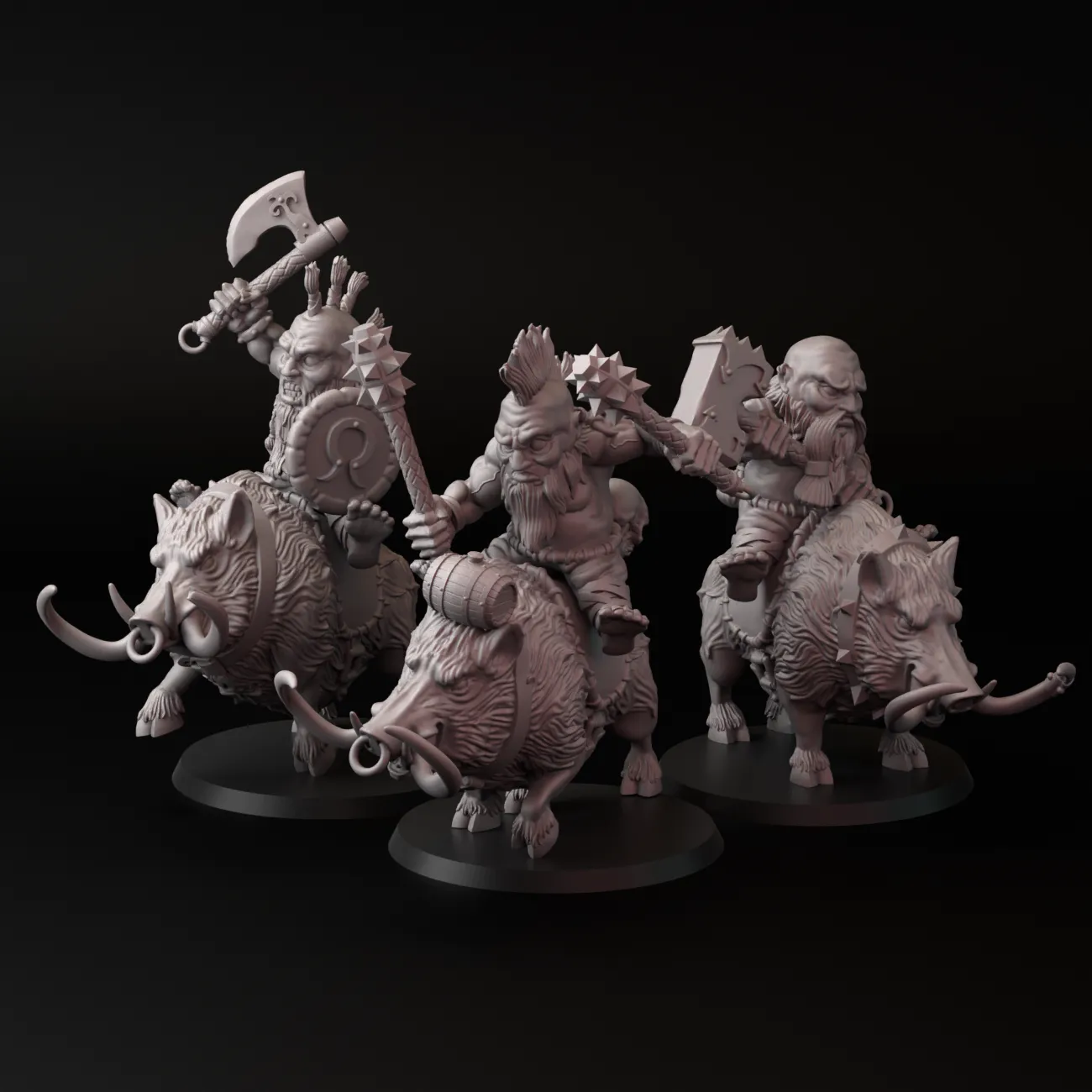 Board Games & Card Games STL Download - Boar Riderby Crosslances