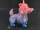 Low poly dog keychain-4