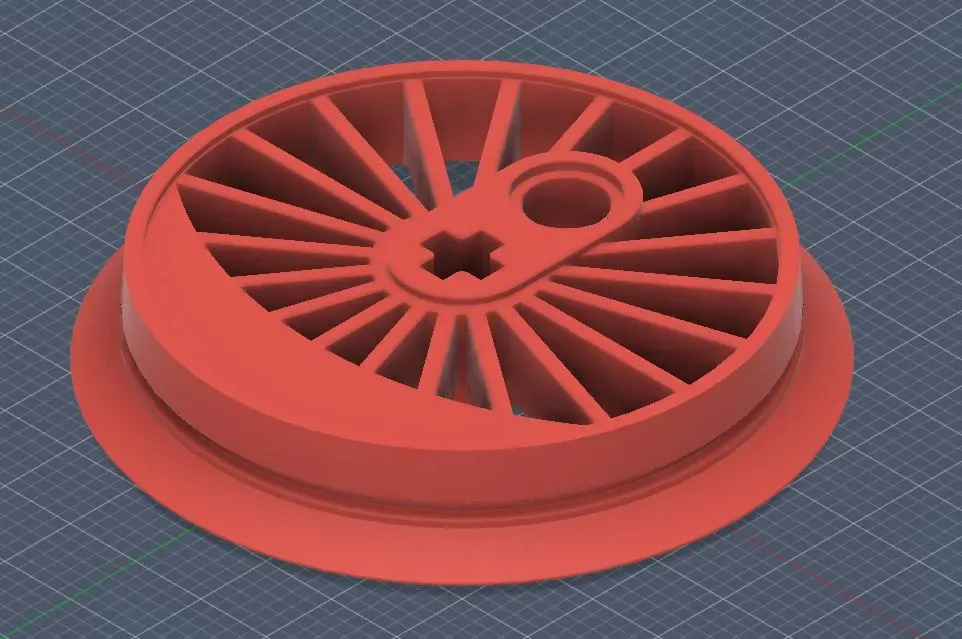 36.8mm custom Lego train wheels