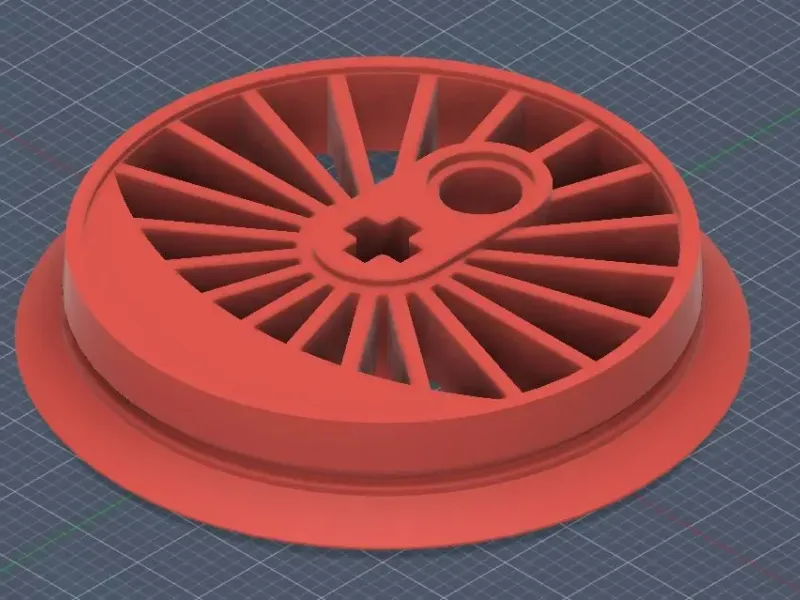 36.8mm custom Lego train wheels