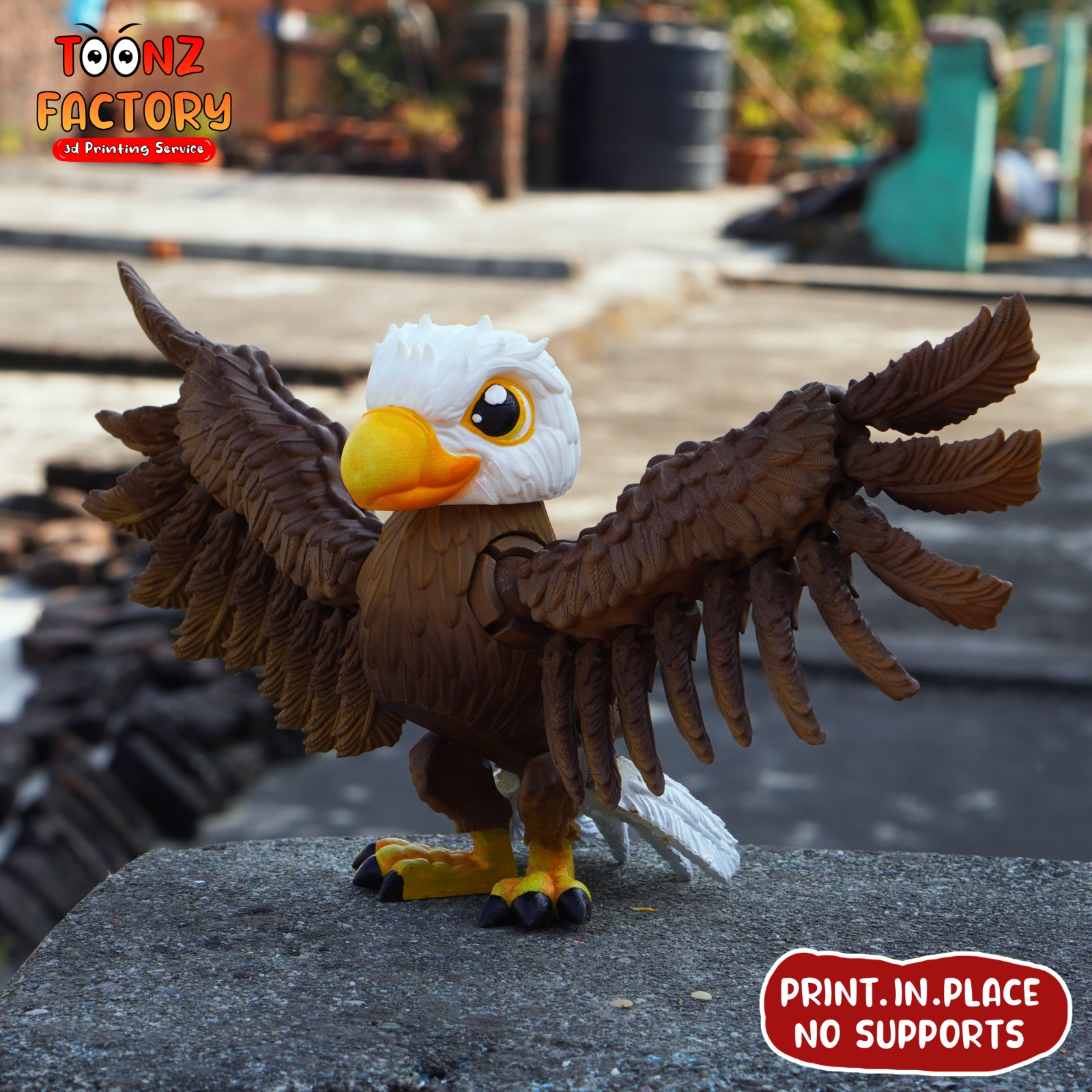 PRINT IN PLACE CUTE FLEXI EAGLE | 3D models download | Creality Cloud