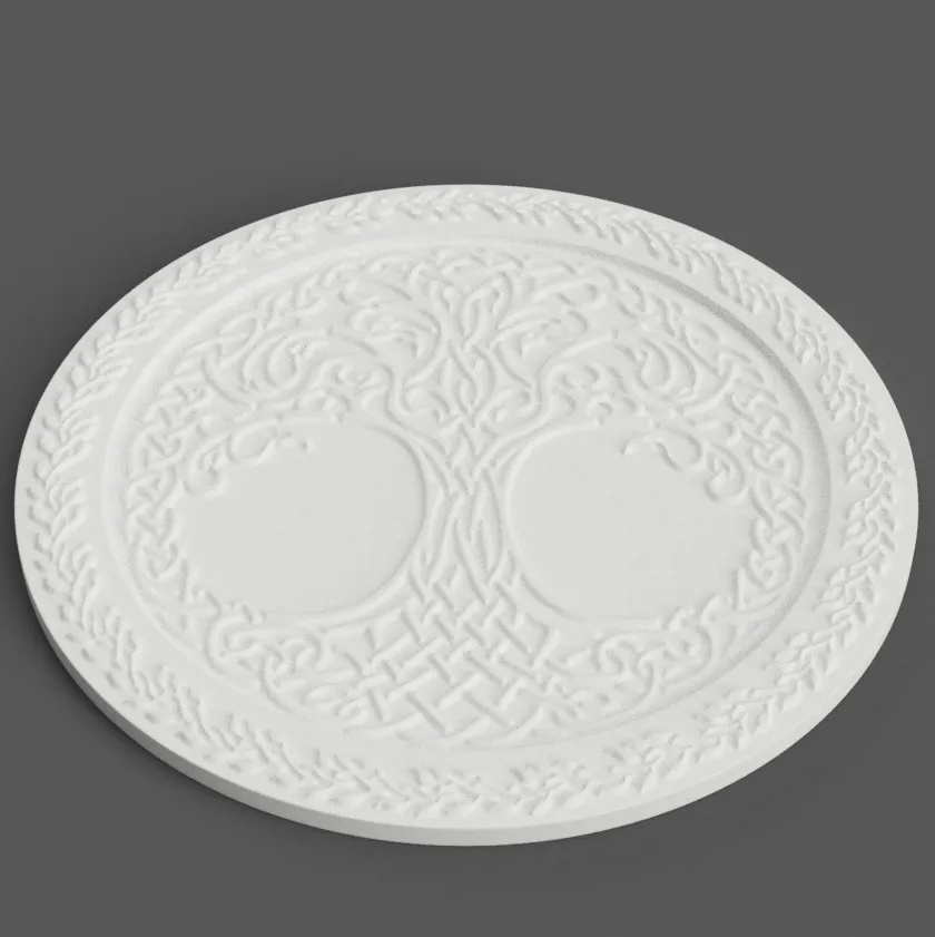 celtic tree coaster - wall decor - table top stl