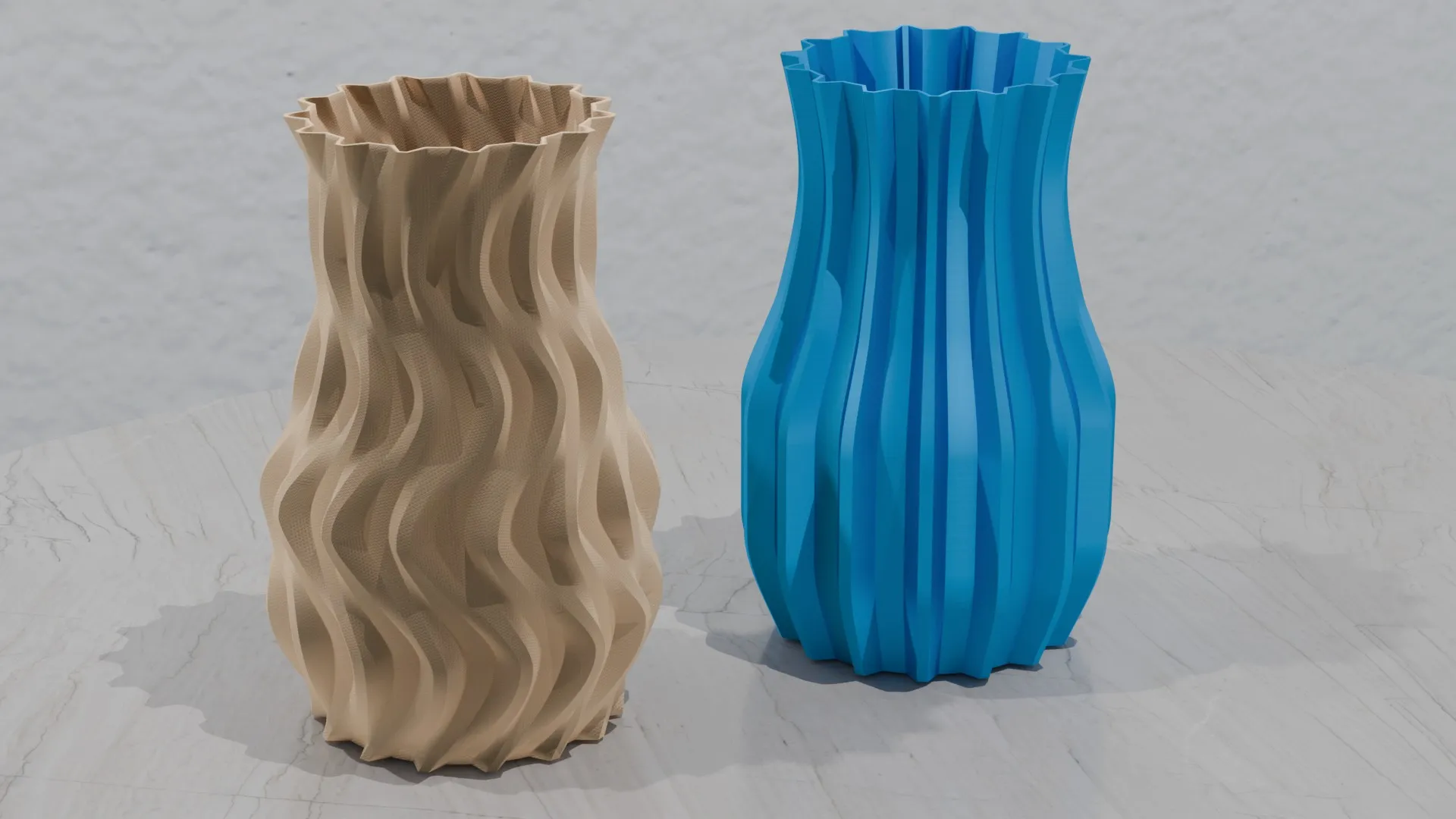 Vase à vagues / Vase droit
