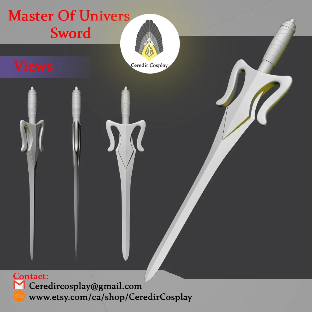 He-Man Sword of Power Masters of the Universe 3d digital dl