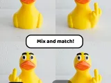Rubber Duck Multiparts Middle Finger & Plain / No Supports-2