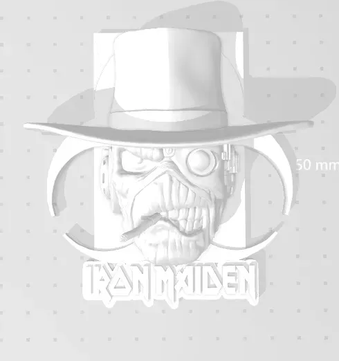 Eddie cyborg cowboy refrigerator magnet