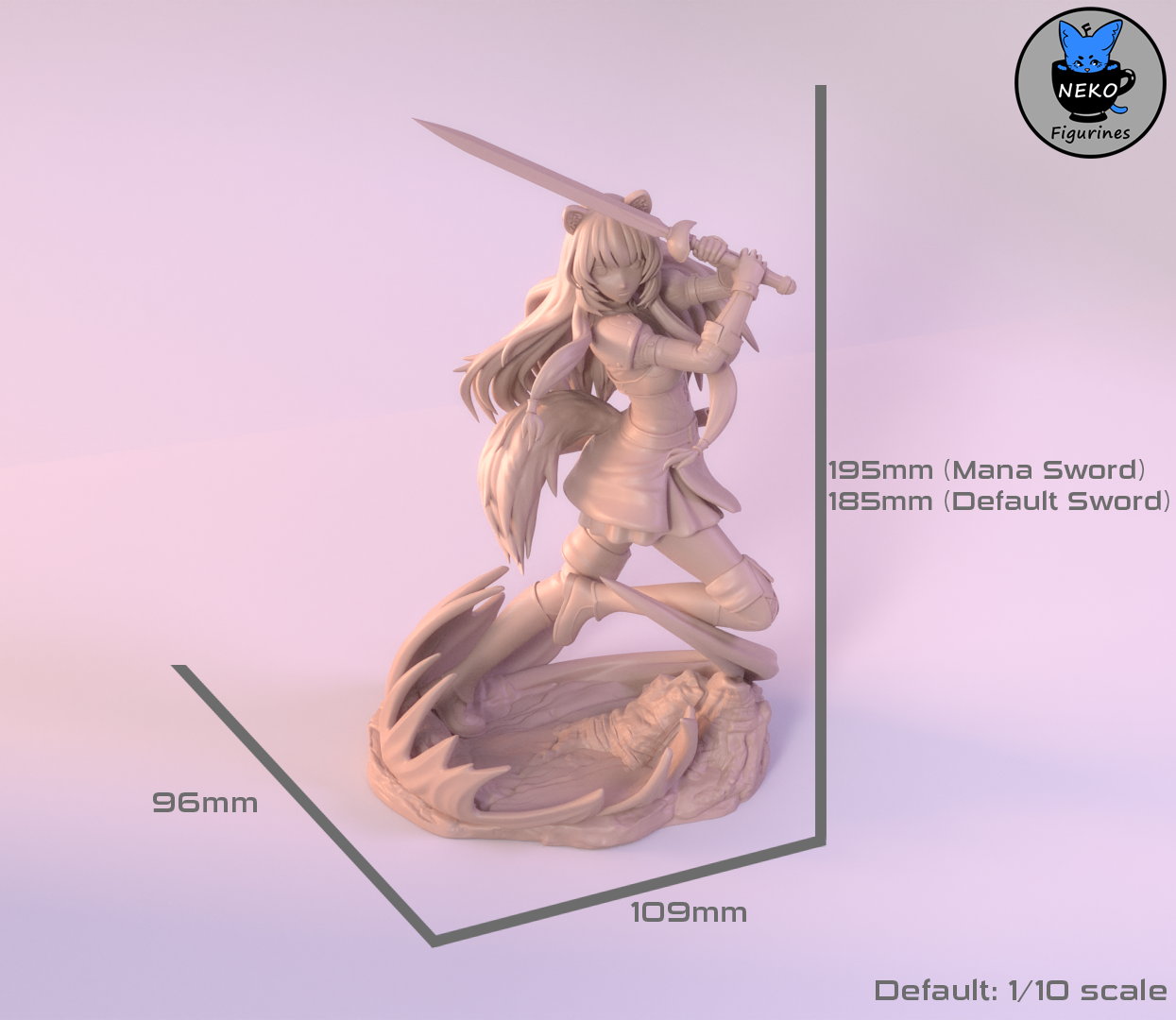 Raphtalia - Shield Hero Anime Figurine for 3D Printing | 3D модели скачать  | Creality Cloud