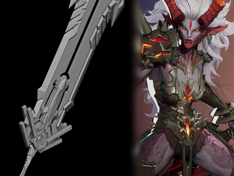 Magik Demon - Sword - Marvel Rivals Cosplay Prop