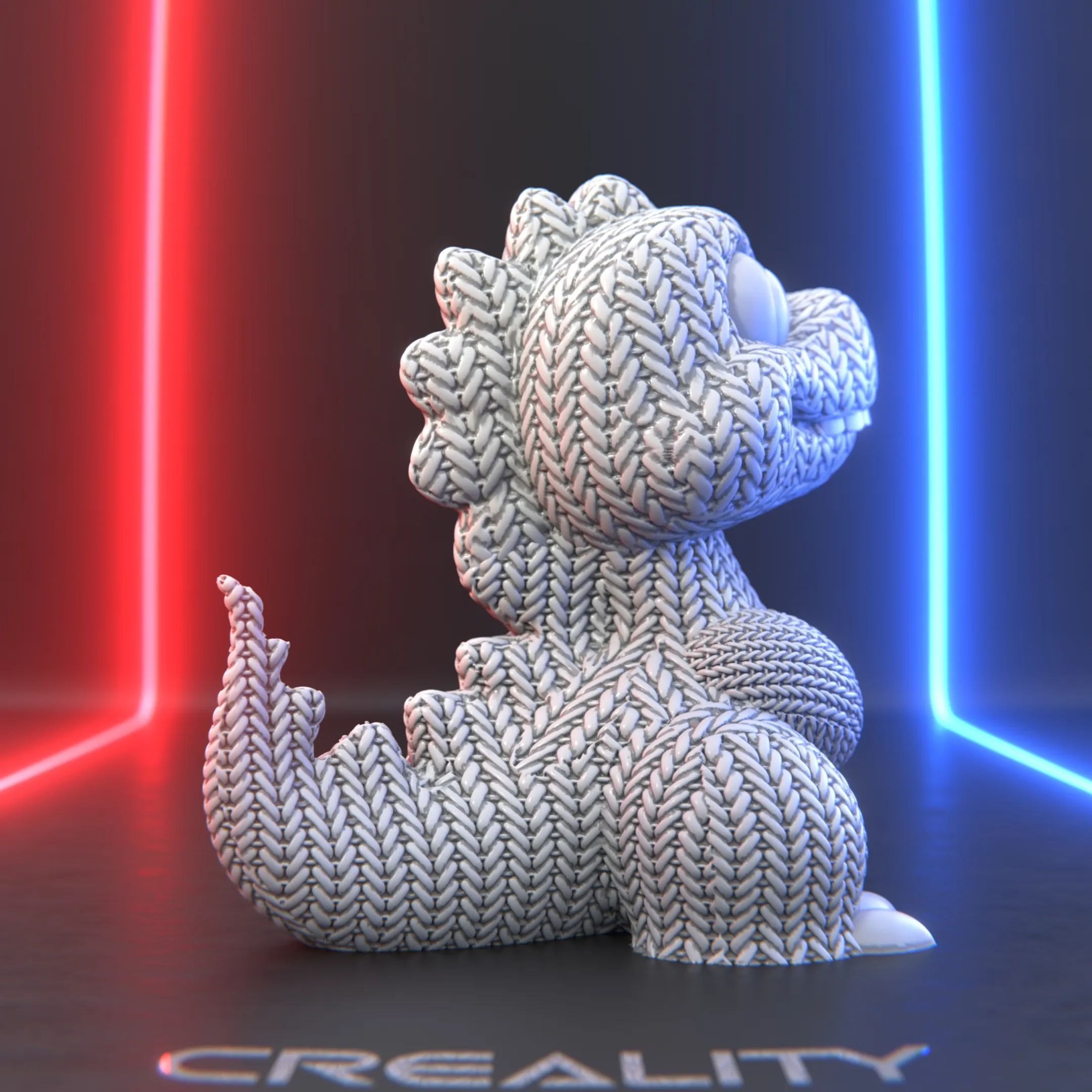 "Knitted Dino" – A Cute and Charming Printable Design