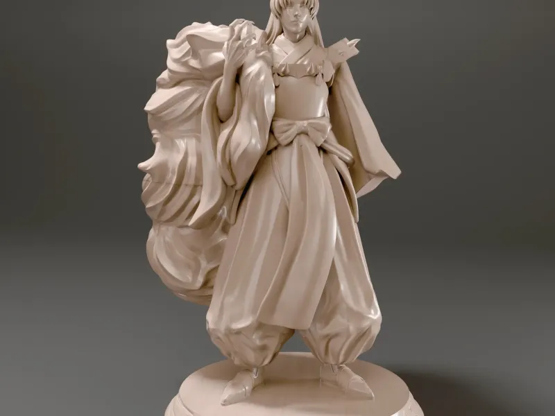 Sesshomaru Fan Art Sculpture - Multi-Parts