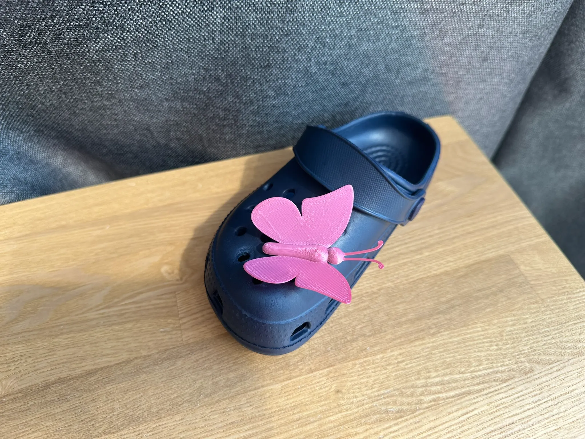 Butterfly shoe charm