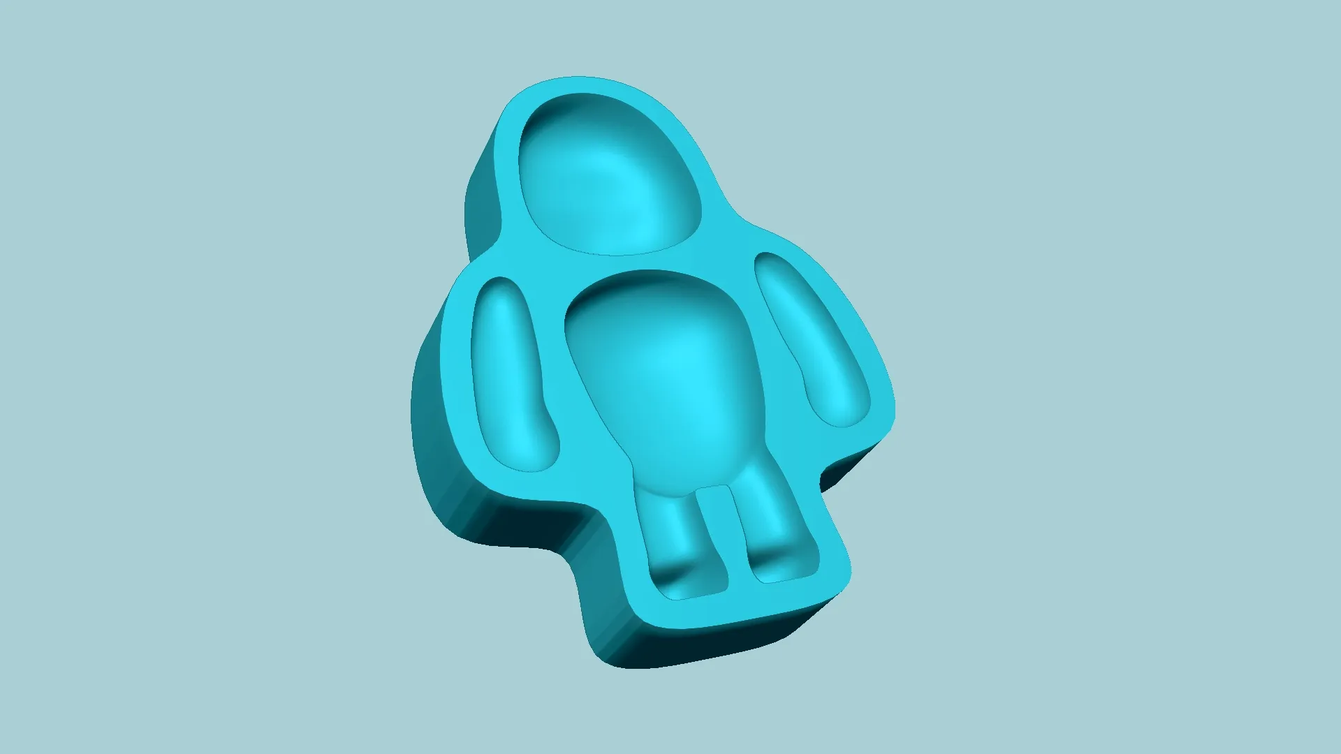 Molde para galletas A01 - Partes del cuerpo Chibi