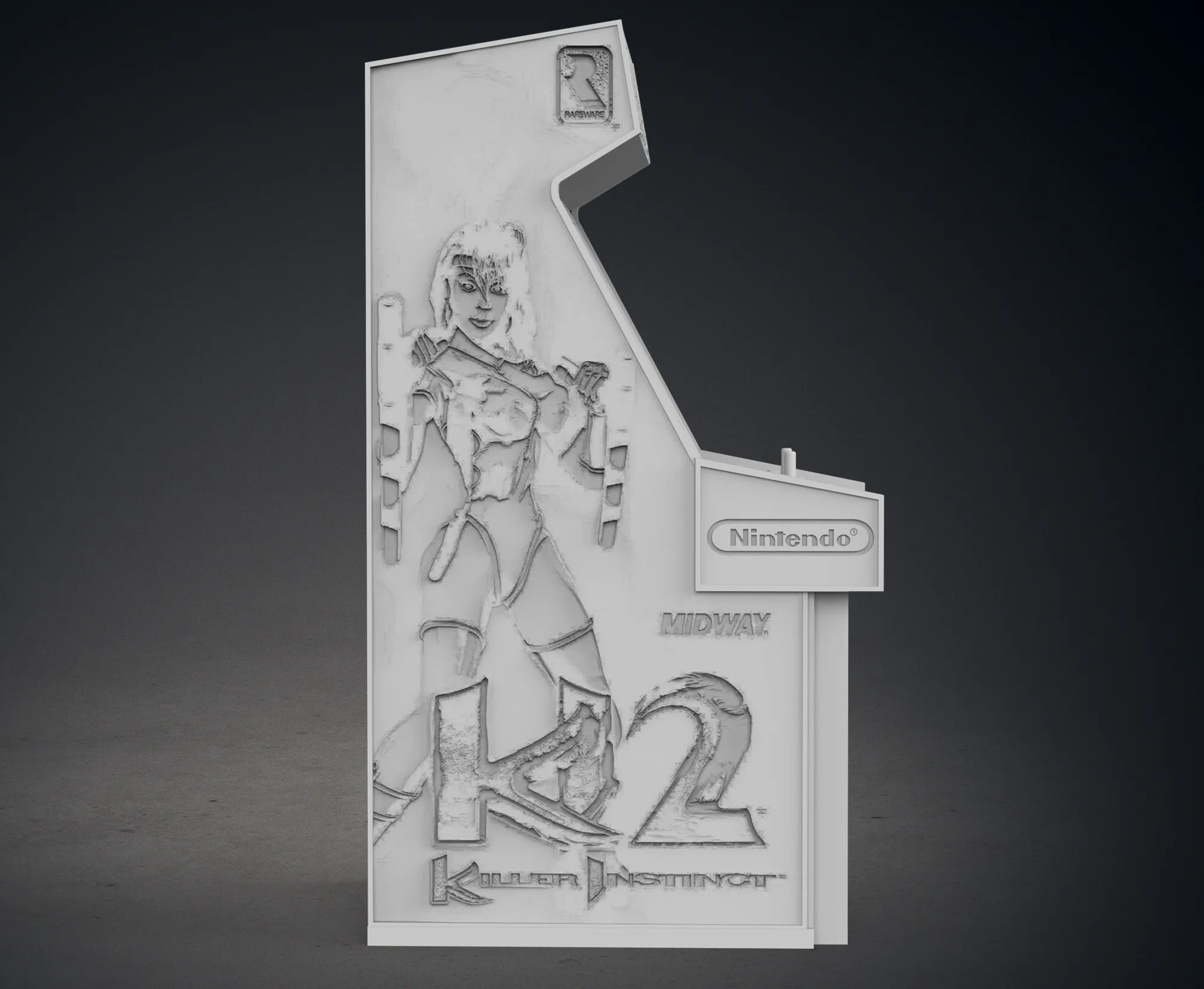 Killer Instinct 2 Arcade Cabinet with Lithophane