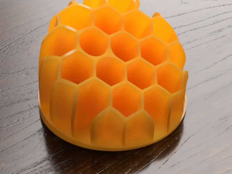 Pen Holder - honey comb - stl + f3d