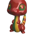 colorful dragon with snake tail-1