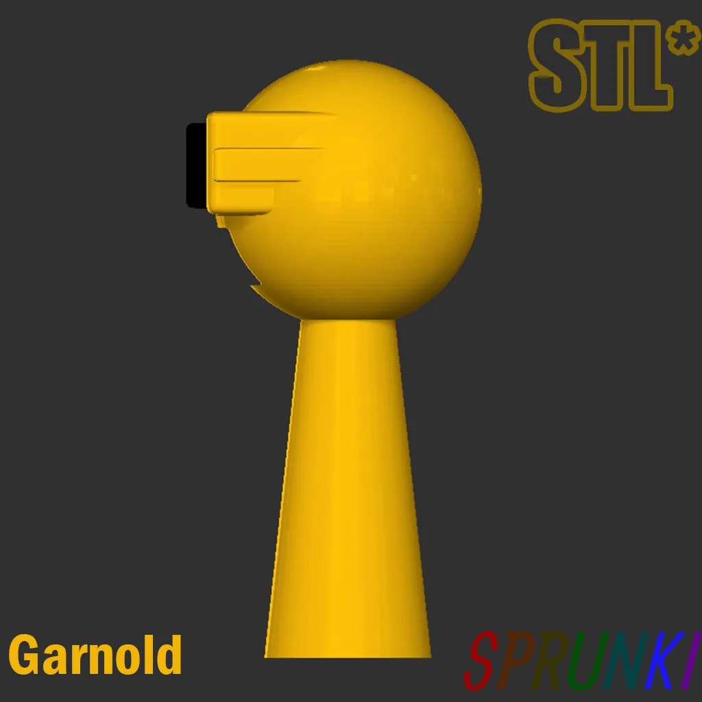 Sprunki Incredibox Garnold Gold STL 3D Character Fanart