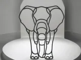 Elephant Line Art - Desktop Line Art-0