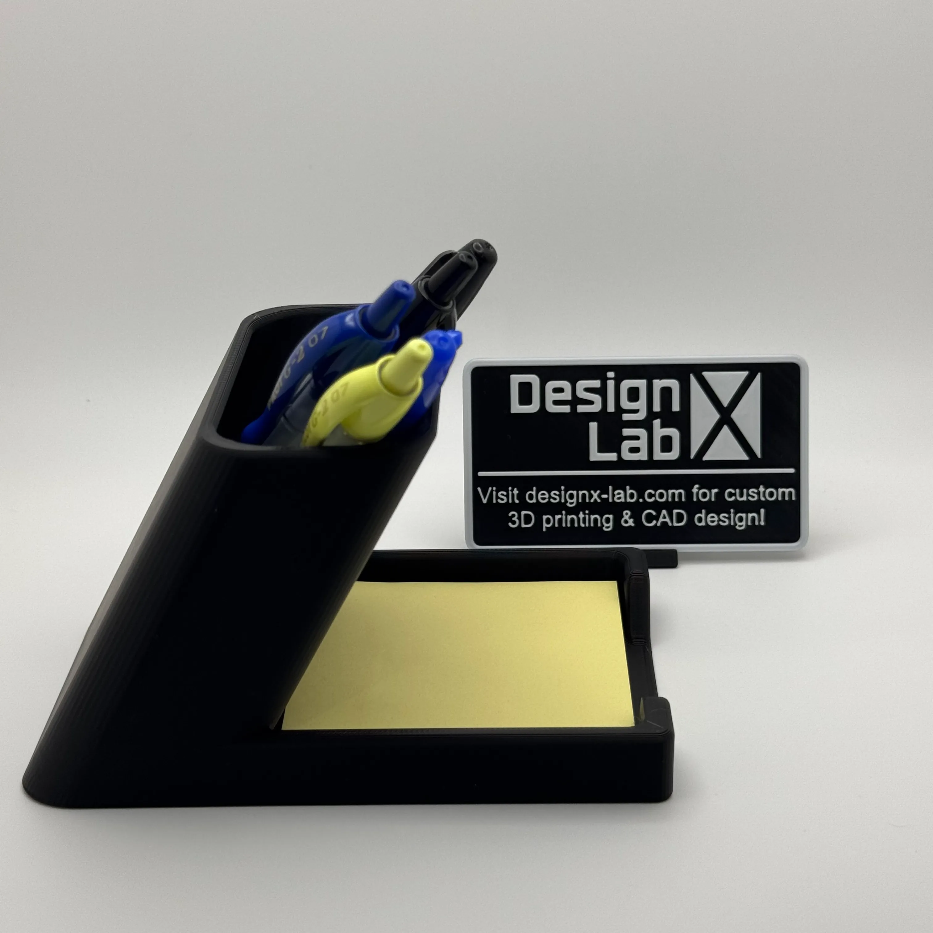 Slanted Pen and Sticky Note Holder - (designx-lab.com)