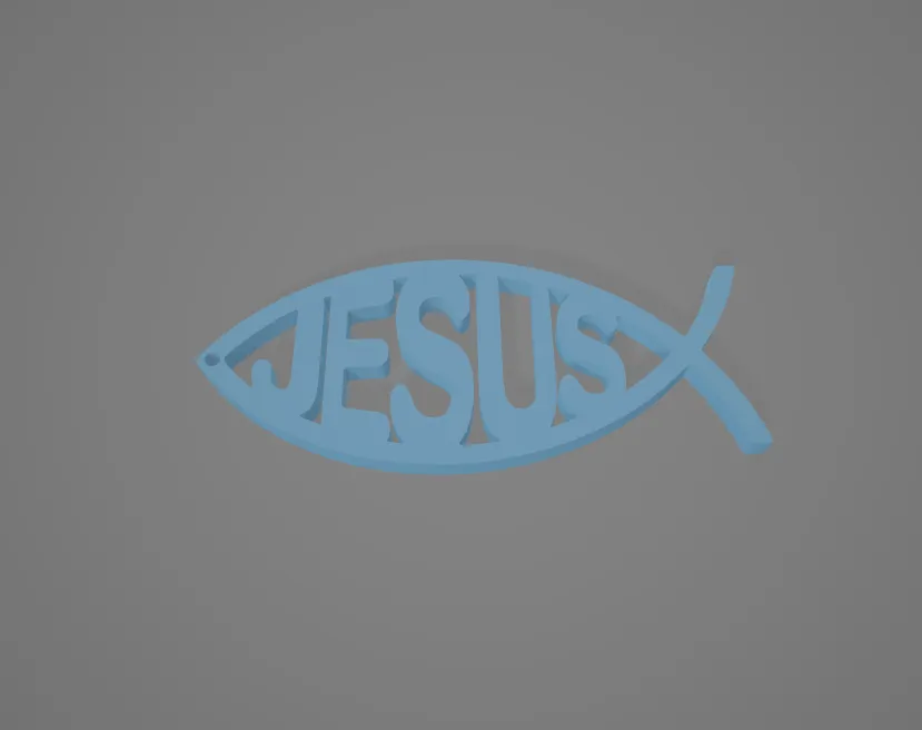 Jesus Fisch Schlüsselanhänger