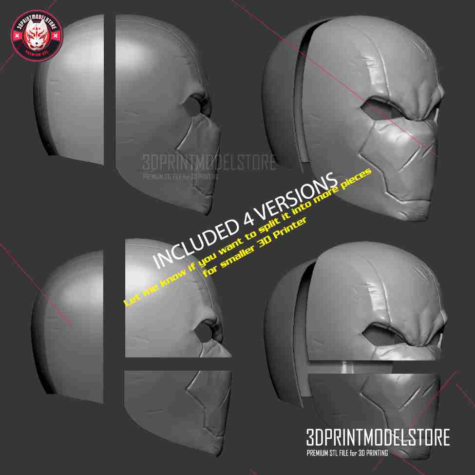 Neon White Red Mask for Cosplay Halloween 3D Print Model in Toys