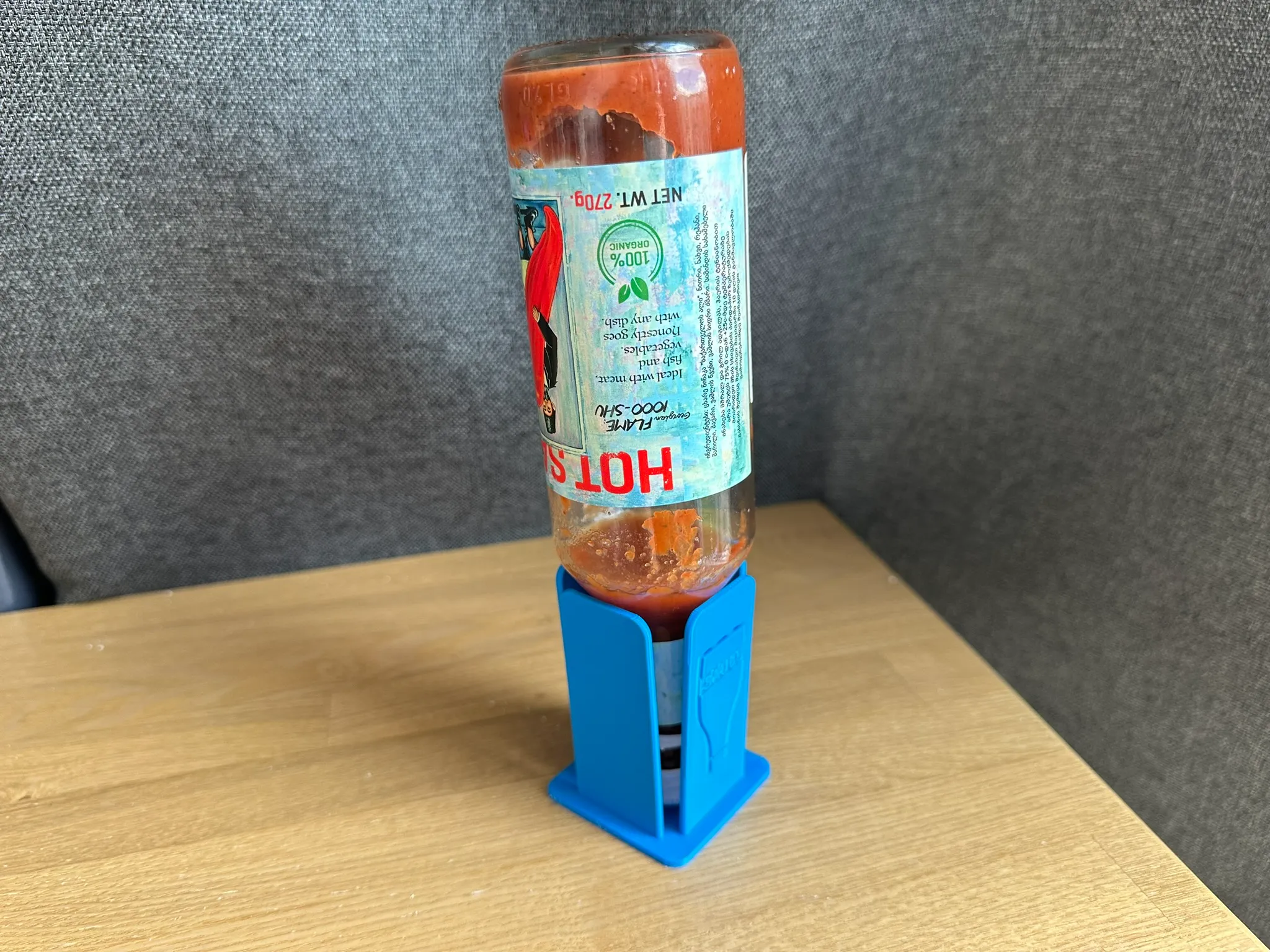 Inverted bottle holder