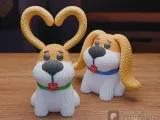 knitted Dog in love - Valentine's Day - 3MF - STL-0