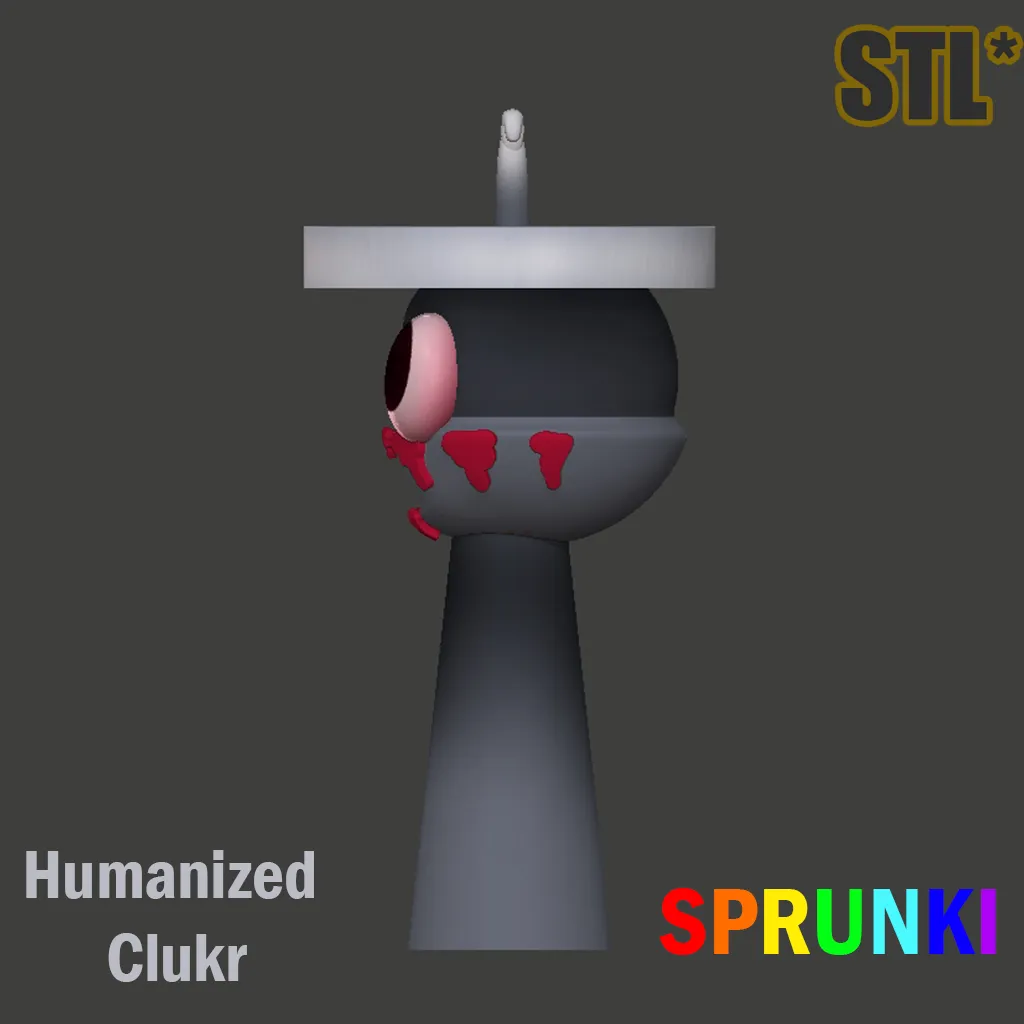 Sprunki Incredibox Clukr Horror Sprunki STL 3D Character