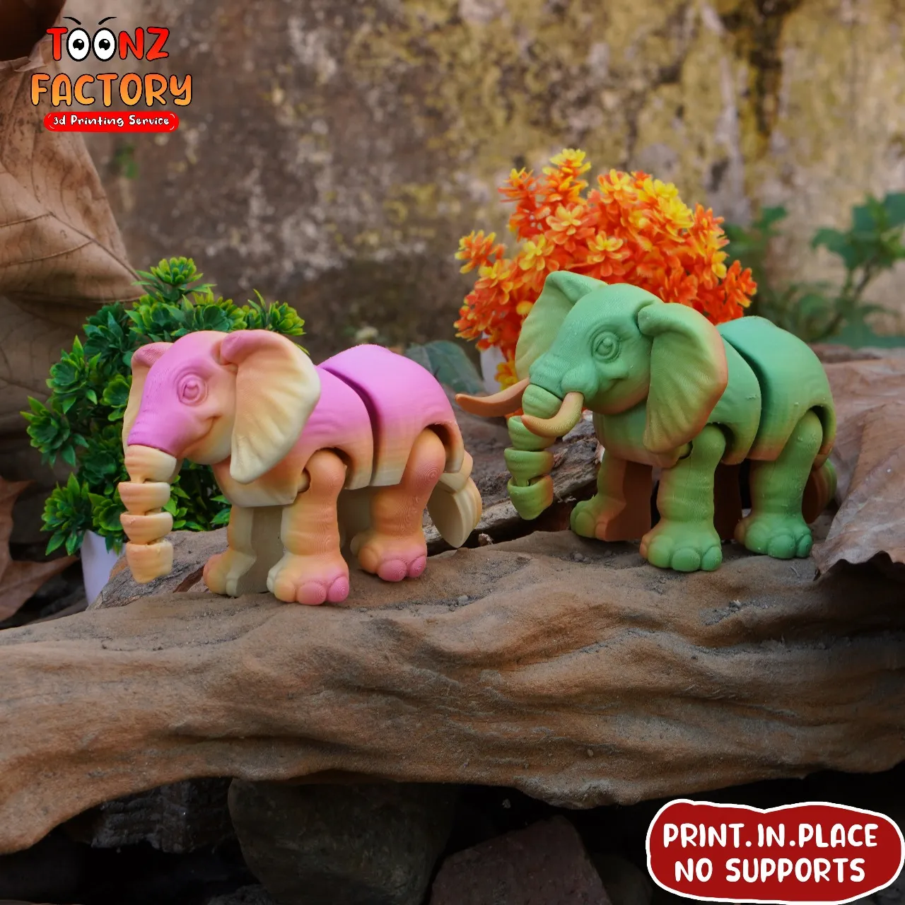 PRINT IN PLACE CUTE FLEXI ELEPHANT