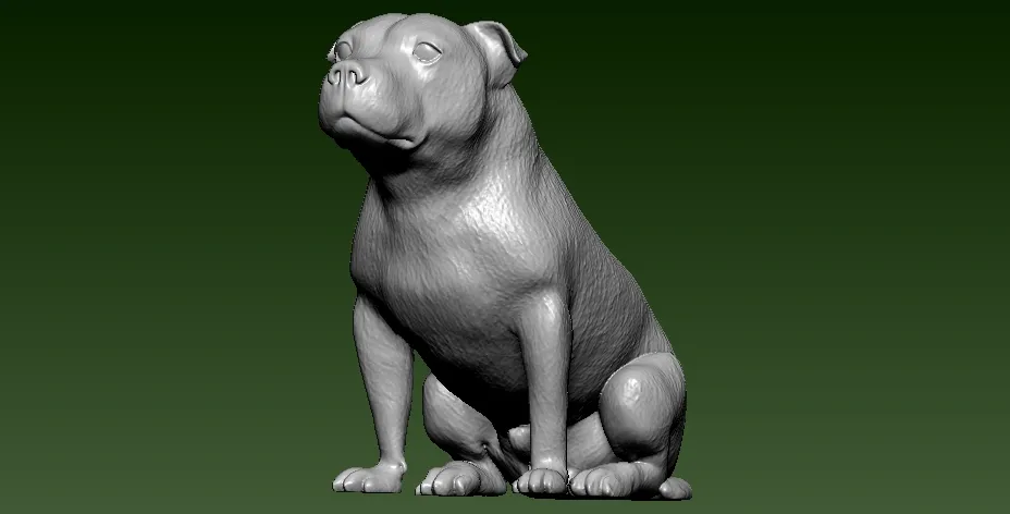 Hogan dog squats - 3D print - statue