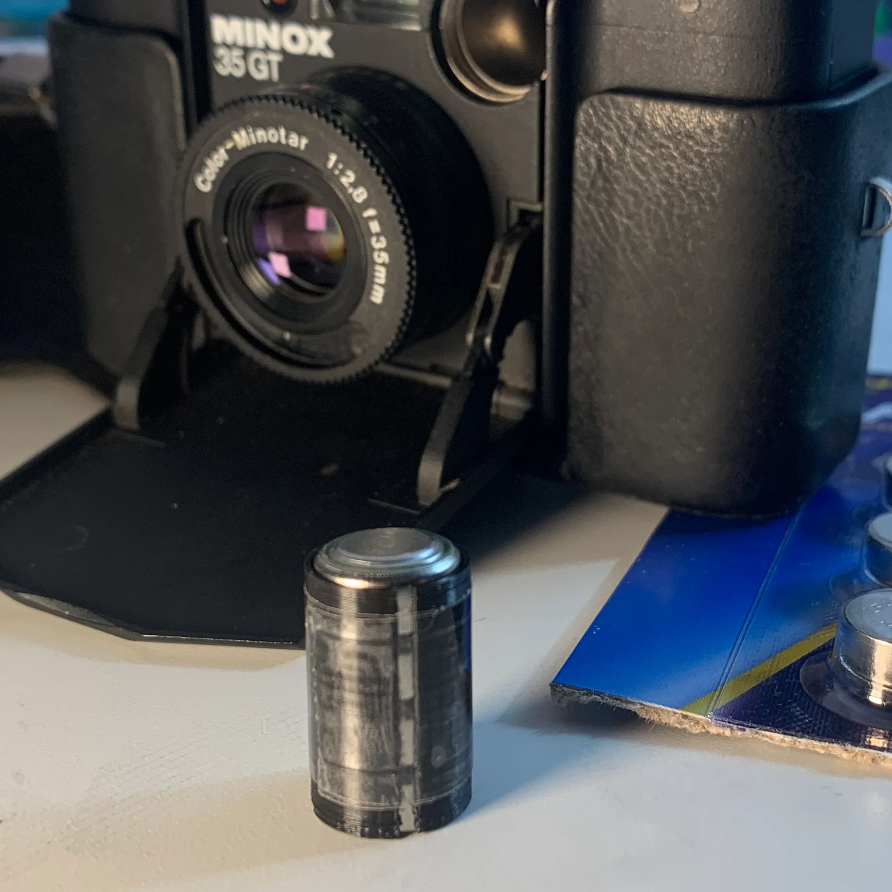 Minox 35 GT coin cell battery adapter (LR44)