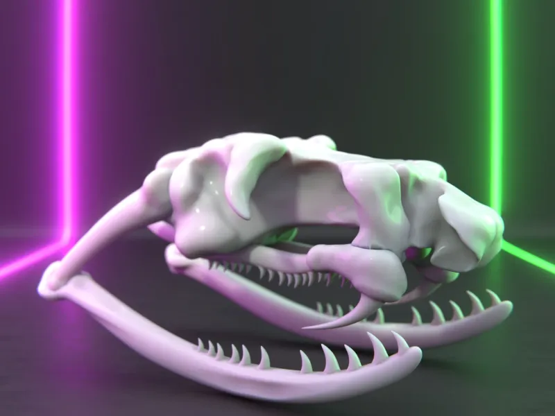 Cobra Skull Replica – Realistic 3D Printable Model