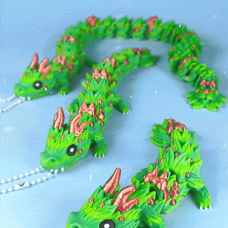 3D Printer Files | 3MF File | Flexi Xmas Dragon – Toy • Keychain ...